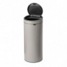 Κάδος απορριμμάτων Brabantia Touch Bin New 1010459, 30 λίτρα, Αθόρυβο και ομαλό κλείσιμο, Ανοιχτό γκρι
