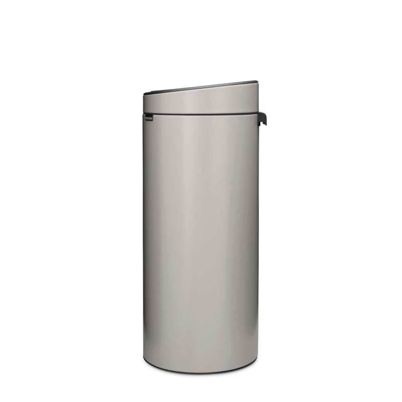 Κάδος απορριμμάτων Brabantia Touch Bin New 1010459, 30 λίτρα, Αθόρυβο και ομαλό κλείσιμο, Ανοιχτό γκρι