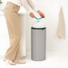 Κάδος απορριμμάτων Brabantia Touch Bin New 1010459, 30 λίτρα, Αθόρυβο και ομαλό κλείσιμο, Ανοιχτό γκρι