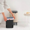 Κάδος απορριμμάτων Brabantia Bo Small Hi 1010461, 7 λίτρα, Υπερυψωμένος, Ομαλό και αθόρυβο άνοιγμα, Αντιολισθητική βάση, Μπεζ