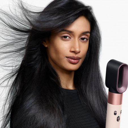 Σίδερο μαλλιών Dyson 257389-01 HS08 Airwrap i.d.™ T1/T2 CeApc/Tz Straight + Wavy, 1300 W, 13,5 l/s, Αυτόματη δημιουργία μπούκλων, Ιονισμός, 3 ταχύτητες, 3 θερμοκρασίες, Bluetooth, Κεραμική επίστρωση από κεσσί/τοπάζι