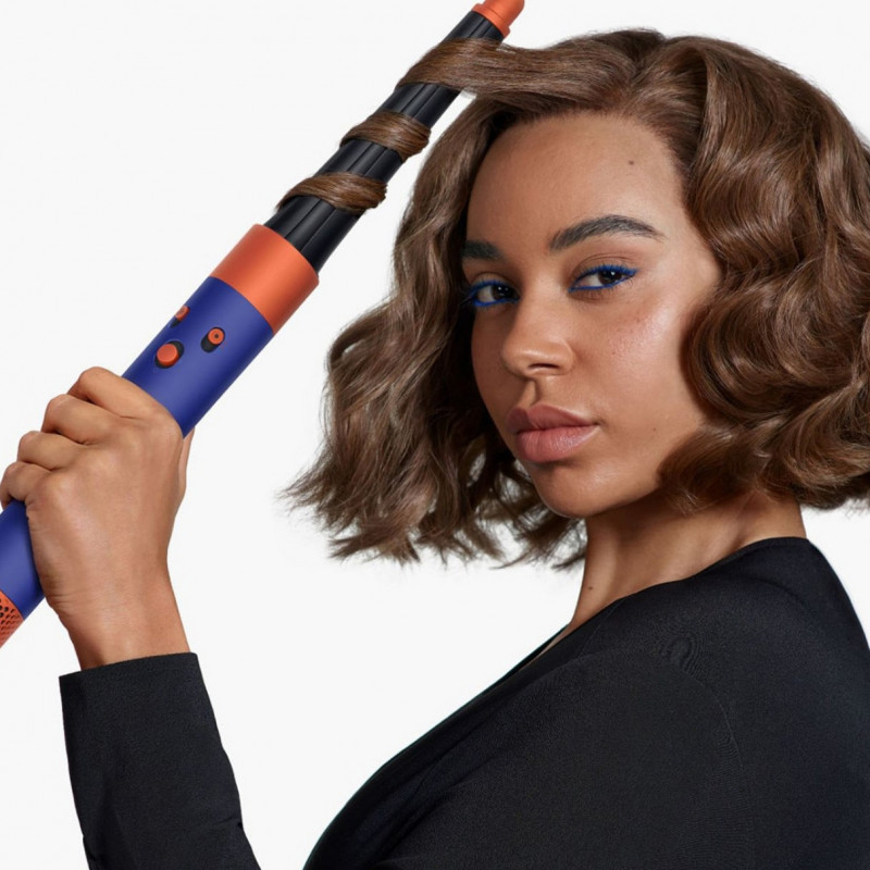 Σίδερο μαλλιών Dyson 257389-01 HS08 Airwrap i.d.™ T1/T2 CeApc/Tz Straight + Wavy, 1300 W, 13,5 l/s, Αυτόματη δημιουργία μπούκλων, Ιονισμός, 3 ταχύτητες, 3 θερμοκρασίες, Bluetooth, Κεραμική επίστρωση από κεσσί/τοπάζι