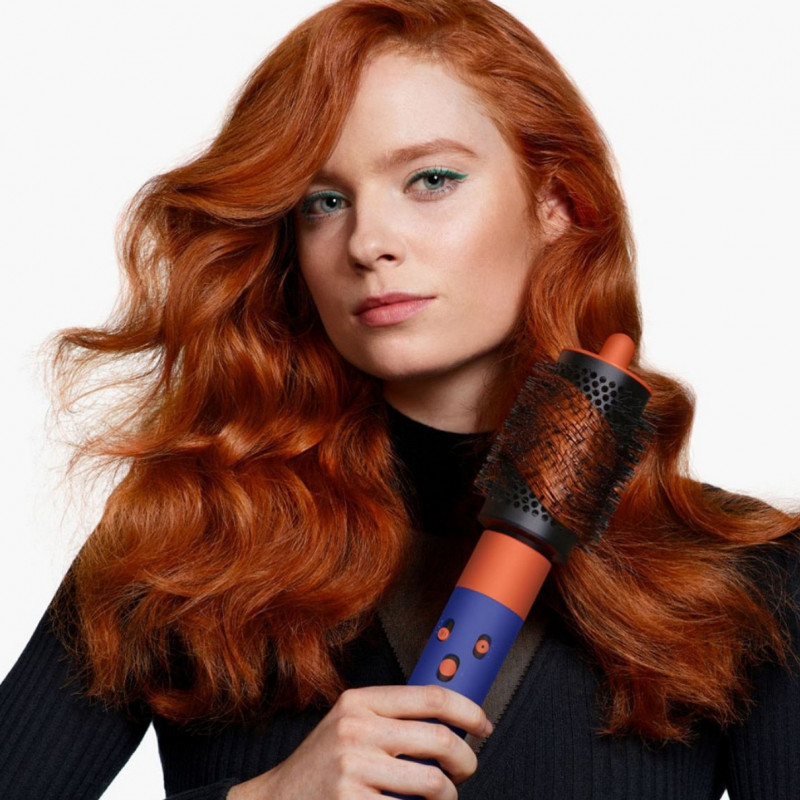 Σίδερο μαλλιών Dyson 257389-01 HS08 Airwrap i.d.™ T1/T2 CeApc/Tz Straight + Wavy, 1300 W, 13,5 l/s, Αυτόματη δημιουργία μπούκλων, Ιονισμός, 3 ταχύτητες, 3 θερμοκρασίες, Bluetooth, Κεραμική επίστρωση από κεσσί/τοπάζι