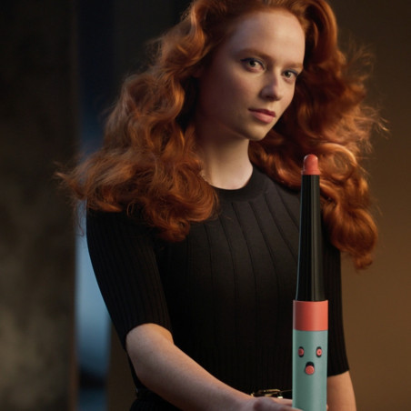 Σίδερο μαλλιών Dyson 257389-01 HS08 Airwrap i.d.™ T1/T2 CeApc/Tz Straight + Wavy, 1300 W, 13,5 l/s, Αυτόματη δημιουργία μπούκλων, Ιονισμός, 3 ταχύτητες, 3 θερμοκρασίες, Bluetooth, Κεραμική επίστρωση από κεσσί/τοπάζι