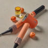 Σίδερο μαλλιών Dyson 257389-01 HS08 Airwrap i.d.™ T1/T2 CeApc/Tz Straight + Wavy, 1300 W, 13,5 l/s, Αυτόματη δημιουργία μπούκλων, Ιονισμός, 3 ταχύτητες, 3 θερμοκρασίες, Bluetooth, Κεραμική επίστρωση από κεσσί/τοπάζι