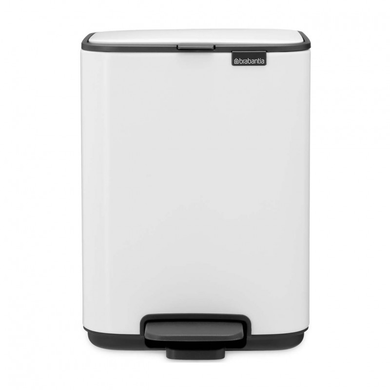 Κάδος απορριμμάτων Brabantia Bo Pedal 1010117, 4 λίτρα, Απαλό κλείσιμο, Αντιολισθητική βάση, Λευκό