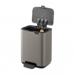 Κάδος απορριμμάτων Brabantia Bo Pedal 1010126, 4 λίτρα, Απαλό κλείσιμο, Αντιολισθητική βάση, Γκρι