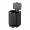 Κάδος απορριμμάτων Brabantia Bo Pedal 1010136, 4 λίτρα, Απαλό κλείσιμο, Αντιολισθητική βάση, Μαύρος