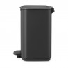 Κάδος απορριμμάτων Brabantia Bo Pedal 1010131, 4 λίτρα, Απαλό κλείσιμο, Αντιολισθητική βάση, Ορυκτή επίστρωση, Σκούρο γκρι