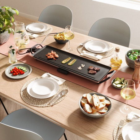 Σκάρες τεπανιάκι Swiss Haus SH-TP90, 2000 W, 90 × 23 εκ., κεραμική επίστρωση, αφαιρούμενα μέρη, ρύθμιση θερμοκρασίας, μαύρο