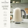Ηλεκτρικός βραστήρας Swiss Haus SH-SWK2027, 2000 W, 1,7 λίτρα, βάση 360°, φίλτρο, κρυφή αντίσταση, διπλά τοιχώματα, κρεμ