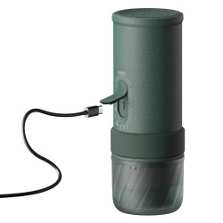 Φορητή μηχανή εσπρέσο Outin Mino CG, 22 bar, 9000 mAh, 70 ml, Εκχύλιση στους 93,3 °C, Αλεσμένος καφές + κάψουλες Nespresso, USB-C, Πράσινο