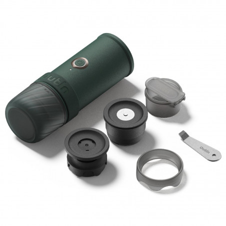 Φορητή μηχανή εσπρέσο Outin Mino CG, 22 bar, 9000 mAh, 70 ml, Εκχύλιση στους 93,3 °C, Αλεσμένος καφές + κάψουλες Nespresso, USB-C, Πράσινο