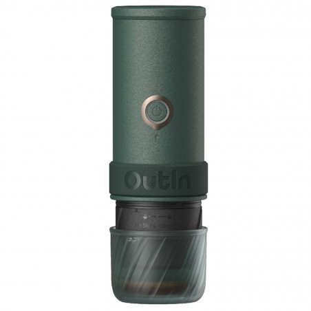 Φορητή μηχανή εσπρέσο Outin Mino CG, 22 bar, 9000 mAh, 70 ml, Εκχύλιση στους 93,3 °C, Αλεσμένος καφές + κάψουλες Nespresso, USB-C, Πράσινο