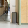 Κάδος απορριμμάτων Brabantia Bo Touch 1010130, 30 λίτρα, Ομαλό και αθόρυβο άνοιγμα, Μεγάλο άνοιγμα, Γκρι