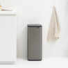 Κάδος απορριμμάτων Brabantia Bo Touch 1010130, 30 λίτρα, Ομαλό και αθόρυβο άνοιγμα, Μεγάλο άνοιγμα, Γκρι