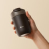 Θερμός Outin Travel Tumbler, 350 ml, Διατηρεί ζεστό για 6 ώρες, Διατηρεί κρύο για 12 ώρες, Ανοξείδωτο ατσάλι 316L, Διπλά τοιχώματα, Θερμομονωτική μόνωση, Καφέ