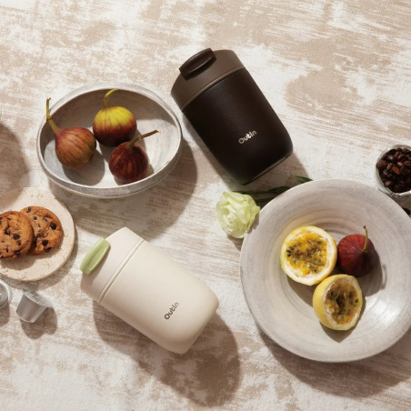 Θερμός Outin Travel Tumbler, 350 ml, Διατηρεί ζεστό για 6 ώρες, Διατηρεί κρύο για 12 ώρες, Ανοξείδωτο ατσάλι 316L, Διπλά τοιχώματα, Θερμομονωτική μόνωση, Καφέ