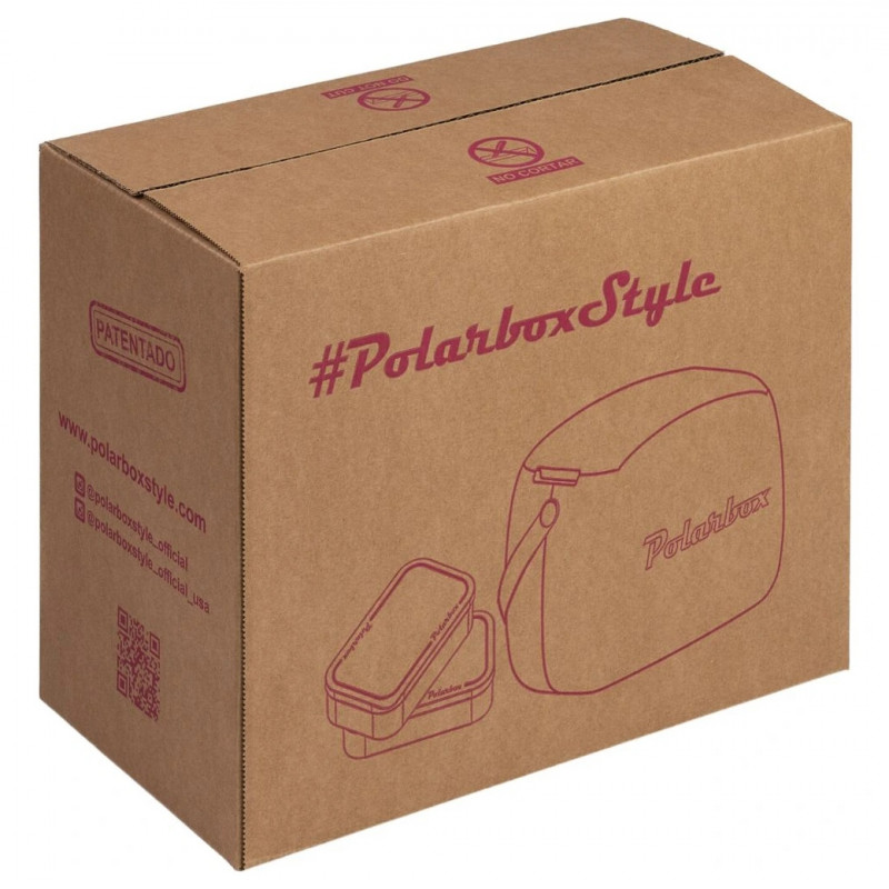 Ψυκτική τσάντα Polarbox Pop, 6 λίτρα, Περιλαμβάνονται 2 θήκες για μεσημεριανό, Διατηρεί το κρύο έως και 24 ώρες, Μπλε/Ροζ