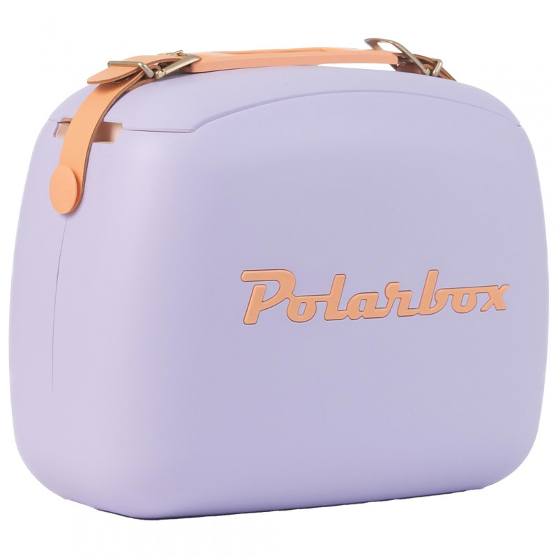 Ψυκτική τσάντα Polarbox Pop, 6 λίτρα, Περιλαμβάνονται 2 δοχεία για μεσημεριανό, Διατηρεί το κρύο έως και 24 ώρες, Μωβ/Πορτοκαλί