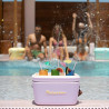 Ψυκτική τσάντα Polarbox Classic, 20 λίτρα, πολυστυρόλιο AIRPOP, 5-15 °C έως 24 ώρες, Κλασικό δερμάτινο λουράκι, Μπλε/Ροζ