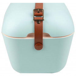 Ψυκτική τσάντα Polarbox Classic, 20 λίτρα, πολυστυρόλιο AIRPOP, 5-15 °C έως 24 ώρες, Κλασικό δερμάτινο λουράκι, Μπλε/Ροζ