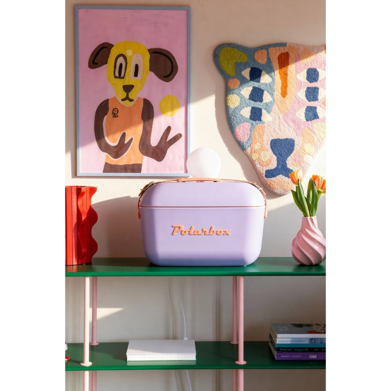 Ψυκτική τσάντα Polarbox Pop, 20 λίτρα, πολυστυρόλ AIRPOP, 5-15 °C έως 24 ώρες, Μωβ/Πορτοκαλί