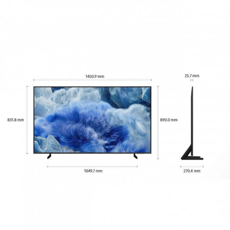 Τηλεόραση Samsung QE65Q8FAAUXXH, 65″ (163 εκ.), 3840×2160 UHD 4K, QLED, ενεργειακή κλάση E, Smart TV, HDR10+, Samsung Vision AI, eARC, Μαύρο