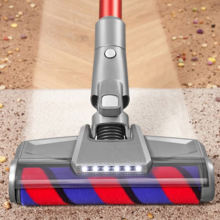 Σκούπα όρθια JIMMY H9 Flex, 600W, 200 AW, 0.6 l, Αναδιπλούμενη, 80 λεπτά αυτονομία, οθόνη LED, τεχνολογία Double Cyclon, κόκκινο/γκρι