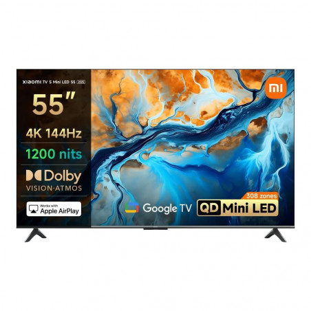 Τηλεόραση Xiaomi S Pro Mini LED 55 2026 ELA6300EU, 55'', 139 εκ., 3840x2160 UHD-4K, Κατηγορία G, Smart TV, QD-Mini LED, Bluetooth, Wi-Fi, Android, Μαύρο