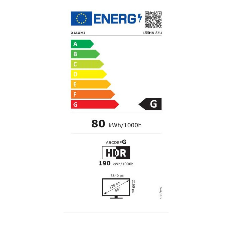Τηλεόραση Xiaomi S Pro Mini LED 55 2026 ELA6300EU, 55'', 139 εκ., 3840x2160 UHD-4K, Κατηγορία G, Smart TV, QD-Mini LED, Bluetooth, Wi-Fi, Android, Μαύρο