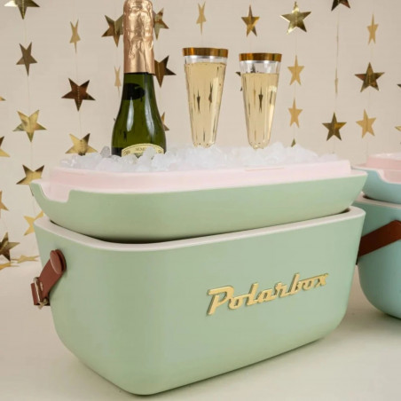Ψυκτική τσάντα Polarbox Gold, 20 λίτρα, πολυστυρόλ AIRPOP, 5-15 °C έως 24 ώρες, Πράσινο/Χρυσό