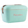 Ψυκτική τσάντα Polarbox Classic, 12 λίτρα, πολυστυρόλιο AIRPOP, 5-15 °C έως 24 ώρες, Κλασικό δερμάτινο λουράκι, Μπλε/Ροζ