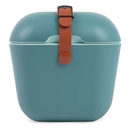 Ψυκτική τσάντα Polarbox Classic, 12 λίτρα, πολυστυρόλιο AIRPOP, 5-15 °C έως 24 ώρες, Κλασικό δερμάτινο λουράκι, Μπλε/Ροζ