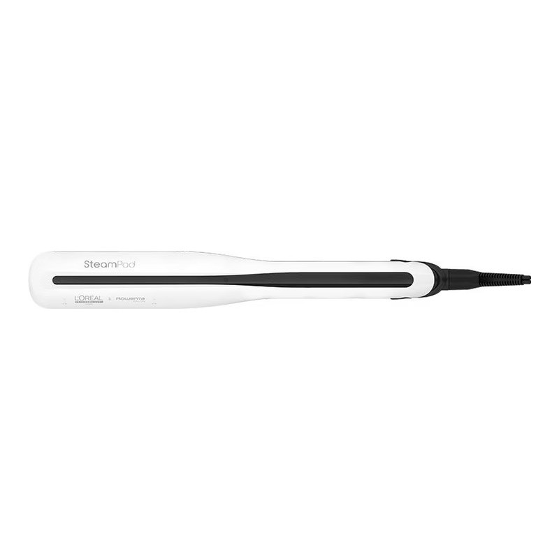 Σίδερο μαλλιών LOreal Professionnel SteamPod 3.0, 158 W, 0,8 g/min, Ενσωματωμένο δοχείο νερού, Περιστρεφόμενο καλώδιο, Έως 210 °C, Λευκό/Μαύρο