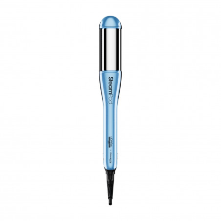 Σίδερο μαλλιών LOreal Professionnel SteamPod 4.0 Glacial Utopia, 165 W, 0,8 g/min, Ενσωματωμένο δοχείο νερού, Περιστρεφόμενο καλώδιο, Έως 210 °C, Μπλε/Λευκό