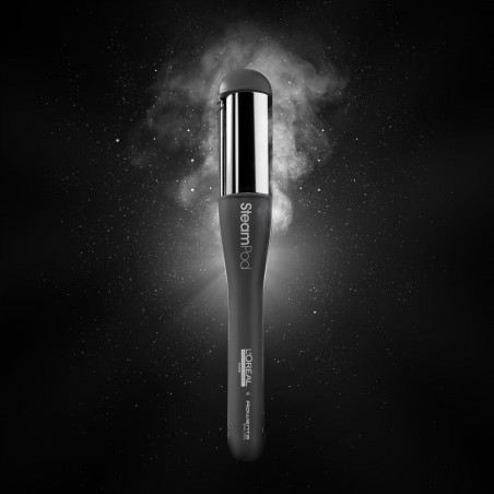 Σίδερο μαλλιών LOreal Professionnel SteamPod 4.0 Meteora, 165 W, 0,8 g/min, Ενσωματωμένο δοχείο νερού, Περιστρεφόμενο καλώδιο, Έως 210 °C, Μαύρο