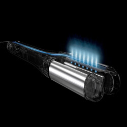 Σίδερο μαλλιών LOreal Professionnel SteamPod 4.0 Meteora, 165 W, 0,8 g/min, Ενσωματωμένο δοχείο νερού, Περιστρεφόμενο καλώδιο, Έως 210 °C, Μαύρο
