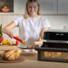 Διπλή φριτέζα θερμού αέρα 8 σε 1 Instant Pot Vortex VersaZone XL ClearCook 140-3025-01-EU, 2800 W, 12 λίτρα, 205 °C, EvenCrisp, Συγχρονισμένη ολοκλήρωση προγραμμάτων, Έλεγχος μέσω οθόνης αφής, Μαύρο/Ανοξείδωτο