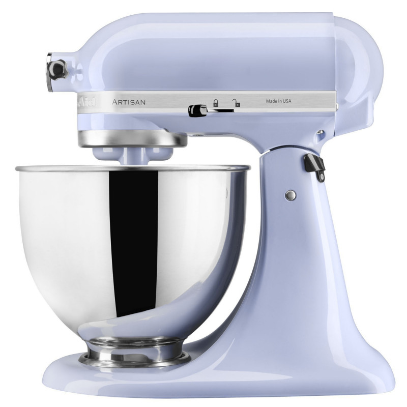 Μίξερ KitchenAid Artisan Elegance 5KSM125ELR σε χρώμα Λαβάντα Κρέμα, 300 W, 4,8 λίτρα, Άμεση μετάδοση κίνησης, 10 ταχύτητες, Μωβ