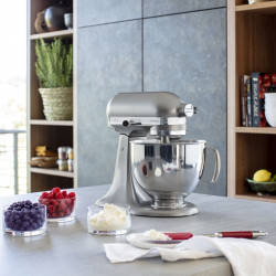 Μίξερ KitchenAid Artisan Elegance 5KSM125ECU Contour silver, 300 W, 4,8 λίτρα, άμεση μετάδοση κίνησης, 10 ταχύτητες, Μεταλλικό γκρι