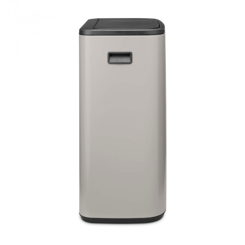 Κάδος απορριμμάτων Brabantia Bo Touch 1010456, 2x30 λίτρα, Ομαλό και αθόρυβο άνοιγμα, Μεγάλο άνοιγμα, Γκρι