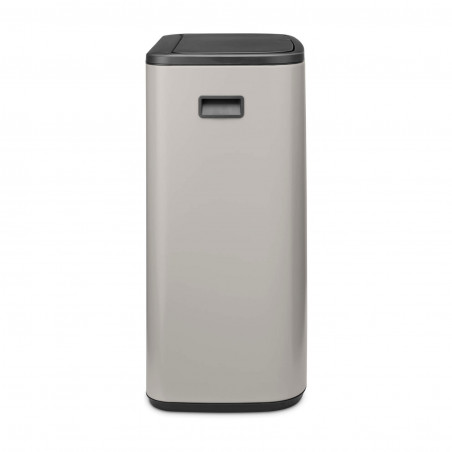 Κάδος απορριμμάτων Brabantia Bo Touch 1010456, 2x30 λίτρα, Ομαλό και αθόρυβο άνοιγμα, Μεγάλο άνοιγμα, Γκρι