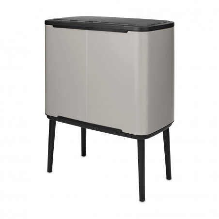 Κάδος απορριμμάτων Brabantia Bo Touch 1010454, 3x11 λίτρα, Ομαλό και αθόρυβο άνοιγμα, Μεγάλο άνοιγμα, Γκρι