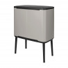 Κάδος απορριμμάτων Brabantia Bo Touch 1010454, 3x11 λίτρα, Ομαλό και αθόρυβο άνοιγμα, Μεγάλο άνοιγμα, Γκρι