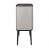 Κάδος απορριμμάτων Brabantia Bo Touch 1010454, 3x11 λίτρα, Ομαλό και αθόρυβο άνοιγμα, Μεγάλο άνοιγμα, Γκρι