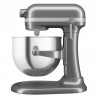Μίξερ KitchenAid Artisan 5KSM70SHXEMS Medallion silver, 375 W, 6,6 λίτρα, 11 ταχύτητες, 67 σημεία επαφής, Ανύψωση του κάδου, Ειδική ταχύτητα «Fold», Flex Edge, Γκρι μεταλλικό