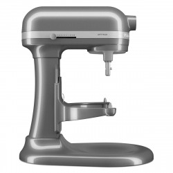 Μίξερ KitchenAid Artisan 5KSM70SHXEMS Medallion silver, 375 W, 6,6 λίτρα, 11 ταχύτητες, 67 σημεία επαφής, Ανύψωση του κάδου, Ειδική ταχύτητα «Fold», Flex Edge, Γκρι μεταλλικό