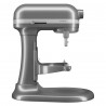 Μίξερ KitchenAid Artisan 5KSM70SHXEMS Medallion silver, 375 W, 6,6 λίτρα, 11 ταχύτητες, 67 σημεία επαφής, Ανύψωση του κάδου, Ειδική ταχύτητα «Fold», Flex Edge, Γκρι μεταλλικό
