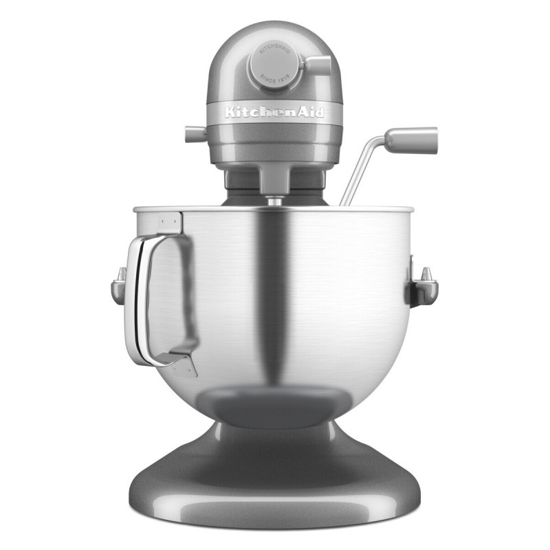 Μίξερ KitchenAid Artisan 5KSM70SHXEMS Medallion silver, 375 W, 6,6 λίτρα, 11 ταχύτητες, 67 σημεία επαφής, Ανύψωση του κάδου, Ειδική ταχύτητα «Fold», Flex Edge, Γκρι μεταλλικό